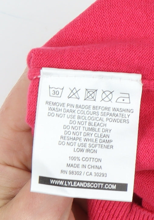 Lyle & Scott Men's Red V-Neck Pullover Jumper S