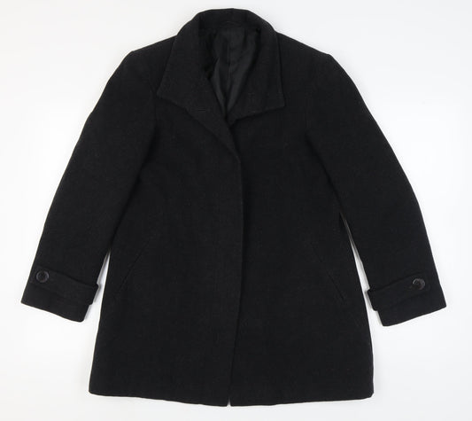 Womens UK Size 12 BHS Black Overcoat