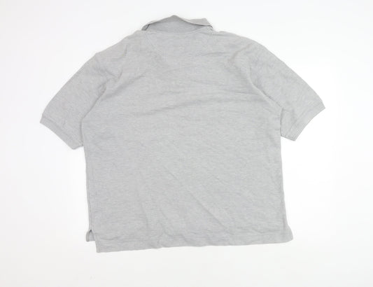 Timberland Men's Grey Polo Shirt L Solid Cotton