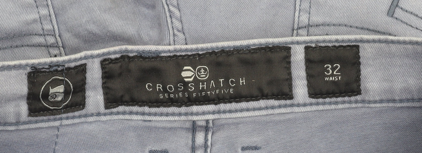 Crosshatch Men's Blue Shorts Size 32 Casual Comfort