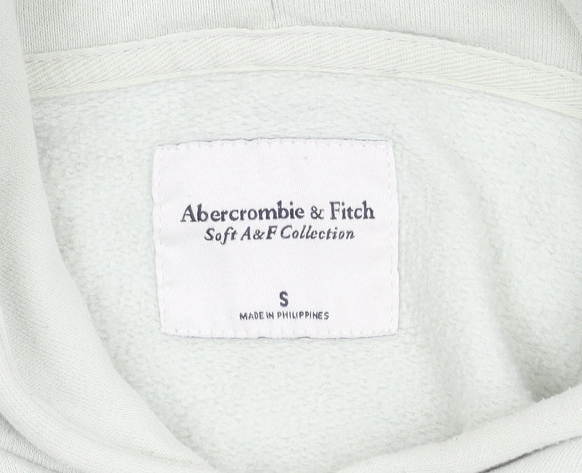 Abercrombie & Fitch Women's White Hoodie S Pullover Logo