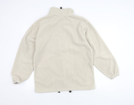 B&C Men's Beige Basic Jacket, S, Stand-Up Collar