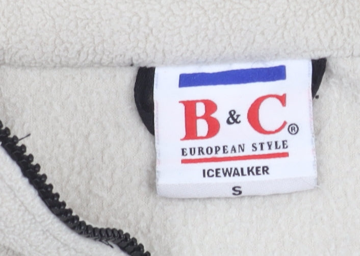 B&C Men's Beige Basic Jacket, S, Stand-Up Collar