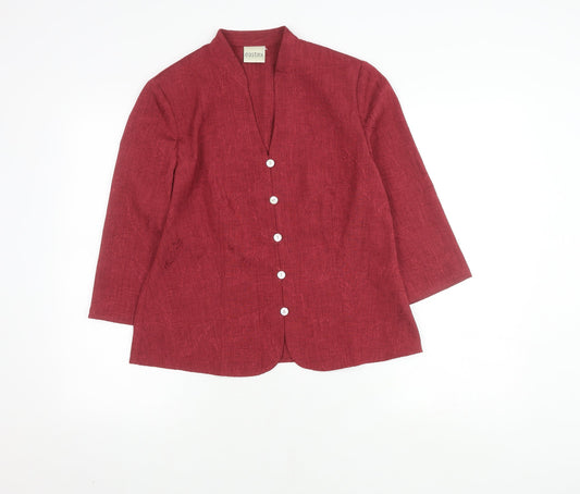 Womens UK Size 10 Eastex Red Blouse