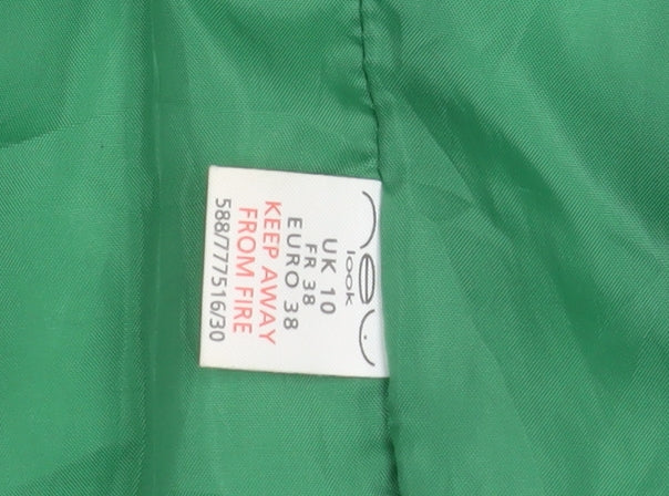 Womens UK Size 10 New Look Green Puffer Jacket