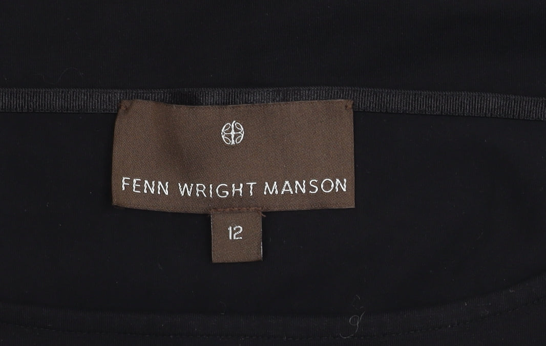 Fenn Wright Manson Women’s Black Long Sleeve Top Size 12