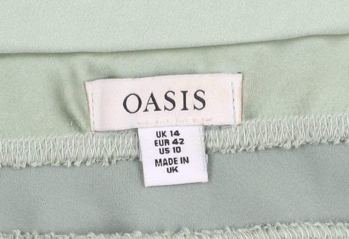 Oasis Women's Green Skirt Size 14