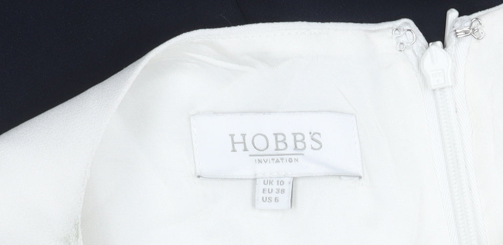 Hobbs Women's Black & White Sheath Dress - Size 10