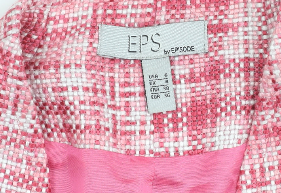 EPS Pink Checked Blazer - Women Size 8