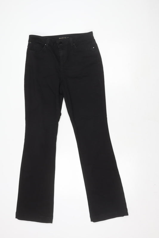 Mens UK Size 10R BLUE 73 Straight Black Jeans