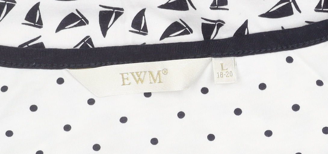 Unisex Adults UK Size L EWM White T-Shirt