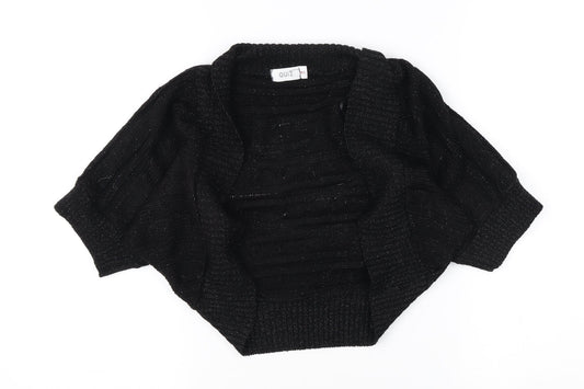 Womens UK Size M/L Quiz Black Shrug Jumper
