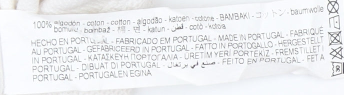 Zara Men's White Cotton Polo Shirt L Short Sleeve