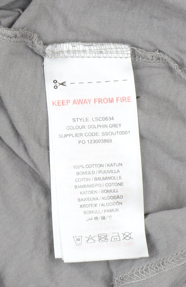 Lyle & Scott Men's Grey Cotton Logo T-Shirt 14/15 Years