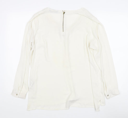 Marks and Spencer Women's Ivory V-Neck Top Size 16