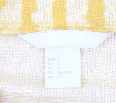 H&M Women's Yellow Animal Print Pencil Skirt, Size S
