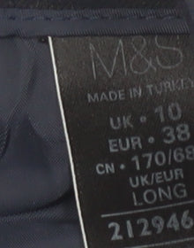 Womens UK Size 10 Marks and Spencer Regular Fit Blue Trousers