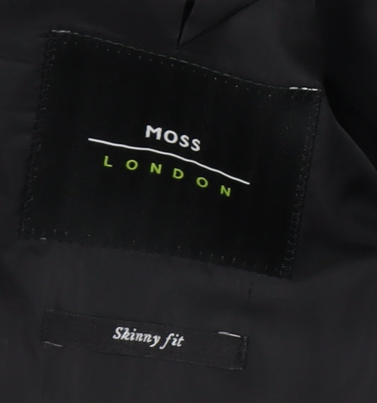 Mens UK Size 38 Moss London Regular Blue Suit Tuxedo