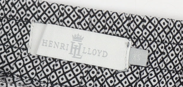 Brand and care label for Henri Lloyd Women's Black Diamond Pattern Trousers