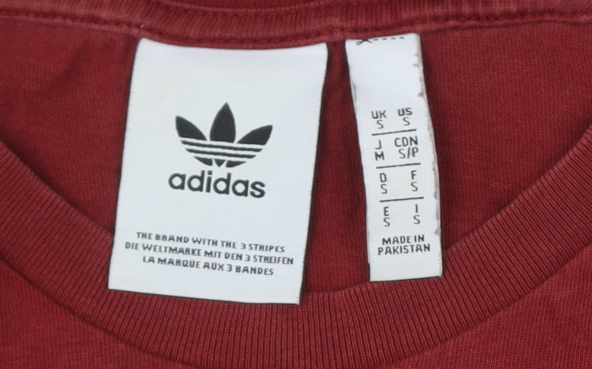 Adidas Men's Red Short Sleeve T-Shirt - Size S