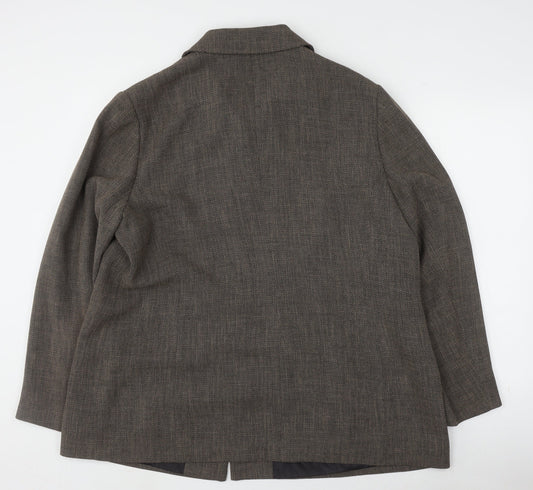 Windsmoor Women's Brown Size 20 Herringbone Suit Jacket