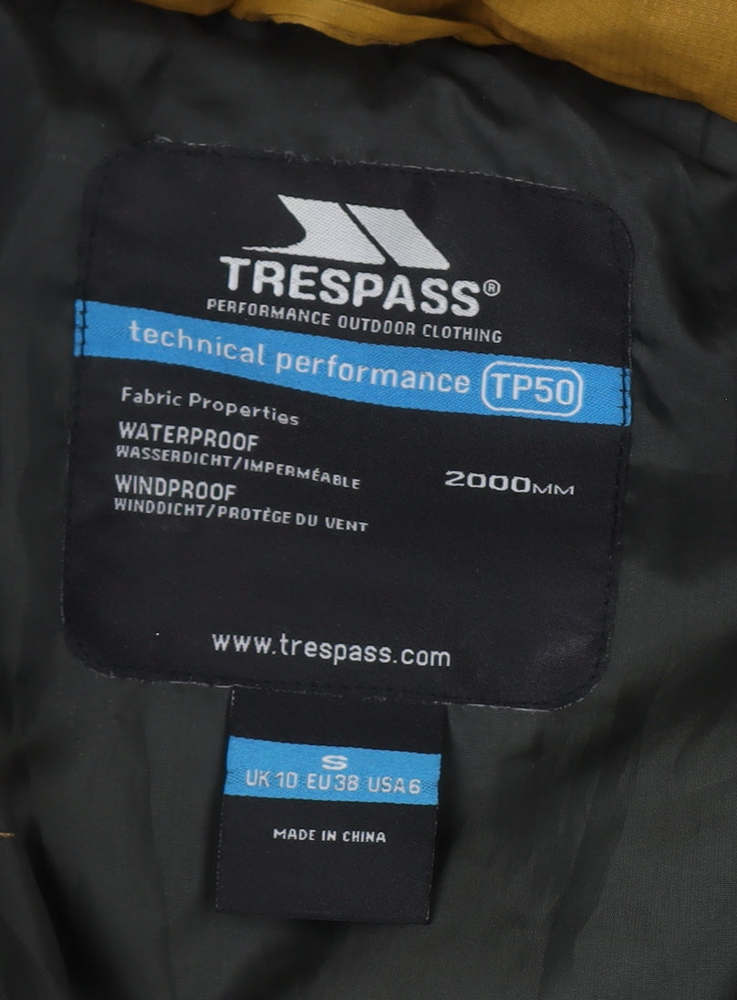 Trespass Girls Brown Hooded Puffer Jacket Size S