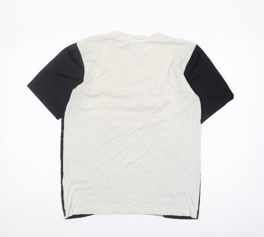 Nike Men's Black & Grey Colourblock T-Shirt, Size S