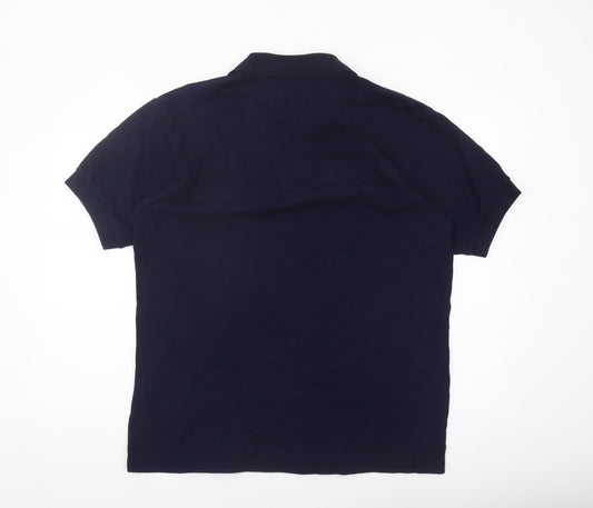 Lyle & Scott Men's Blue Polo Shirt, Size L, Collared Casual
