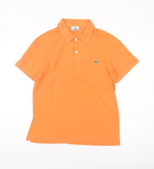 Womens UK Size 2 Lacoste Orange Polo