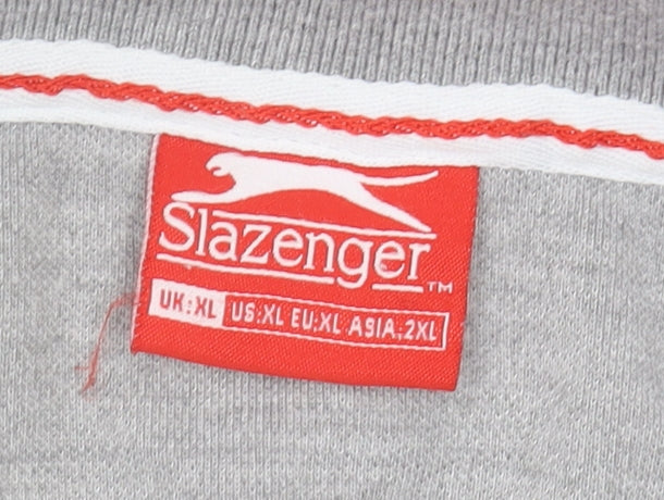 Slazenger Men's Grey Polo Shirt XL Casual