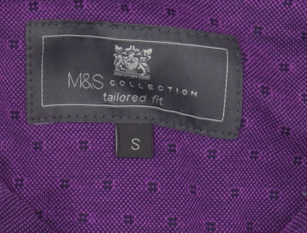Marks and Spencer Men's Purple Slim Fit Polo S
