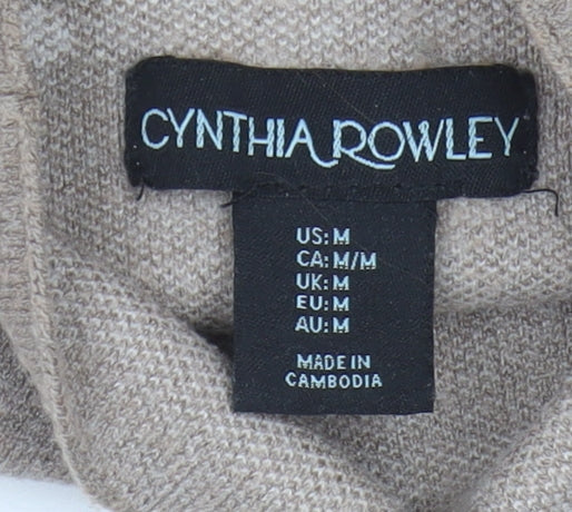 Cynthia Rowley Women's Beige Polka Dot Jumper - M