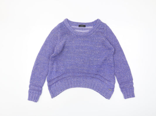 Womens UK Size 8 GUESS Purple Pullover Jumper