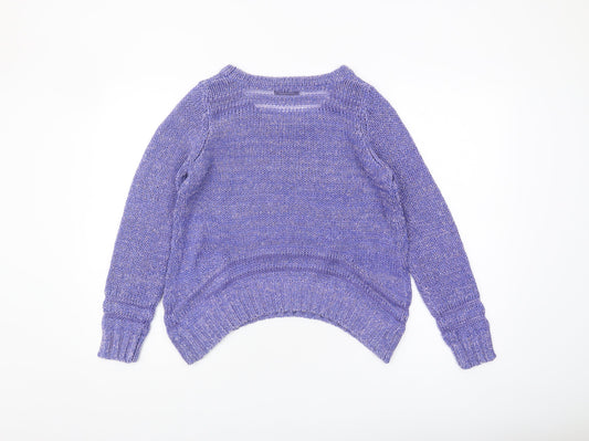Womens UK Size 8 GUESS Purple Pullover Jumper