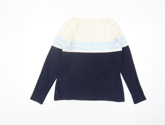 Maine New England Women's Blue Stripe Top, Size 10