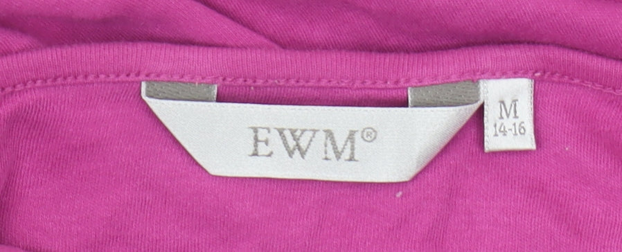 EWM Women's Pink Basic T-Shirt, Size M