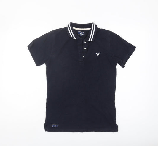 Voi Women's Black Polo Shirt Size 12 - Classic Style