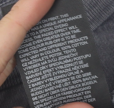 Unisex Adults UK Size XS H&M Grey Basic T-Shirt