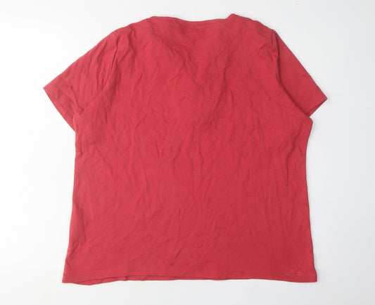 EWM Pure Classics Women's Red Beaded Top L