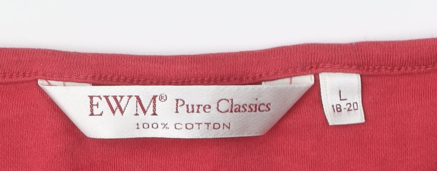 Womens UK Size L EWM Pure Classics Red Blouse