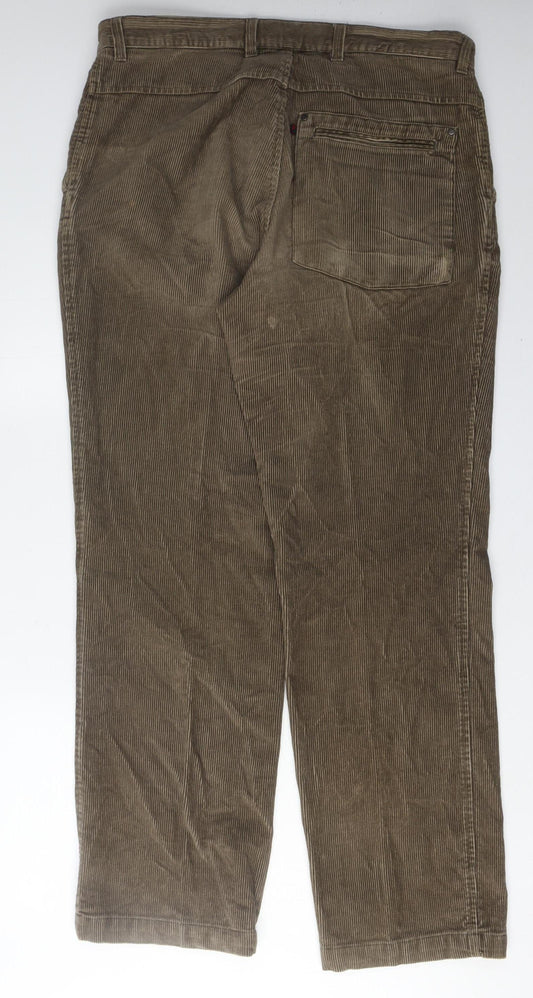 Redgreen Men's Brown Corduroy Trousers Size 52