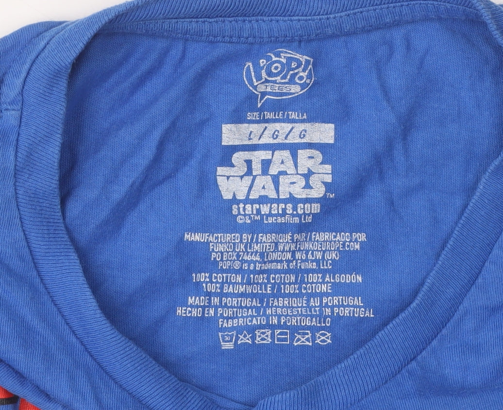 Star Wars Men's Blue Graphic T-Shirt L