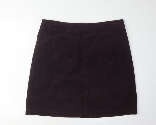 M&Co Women's Purple Pencil Skirt, Size 18