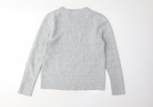 Womens UK Size S Oasis Grey Pullover Jumper