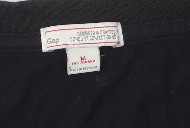 Womens UK Size M Gap Black Basic T-Shirt