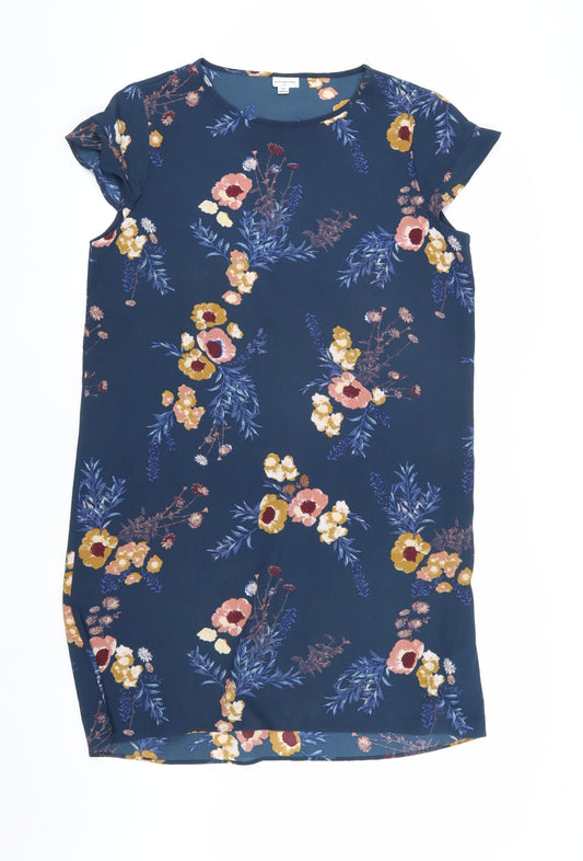 Additional front view of JACQUELINE de YONG Women's Blue Floral Shift Dress