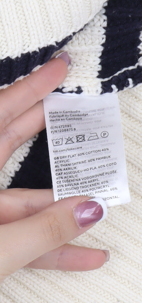 Womens UK Size 12 H&M Multicoloured Pullover Jumper