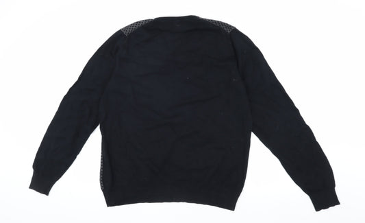 Marks and Spencer Men's Large Black V-Neck Pullover Jumper