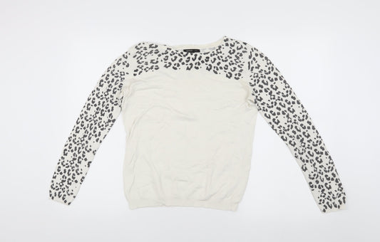 Womens UK Size S Mango Ivory Jumper