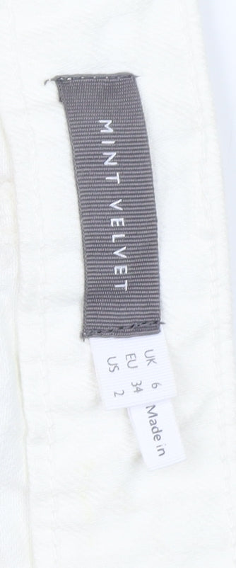 Mint Velvet Women's White Cargo Midi Skirt Size 6